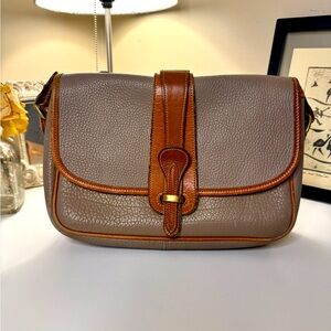 SOLD Dooney & Bourke Vintage Crossbody Tan & Brown Great Condition
